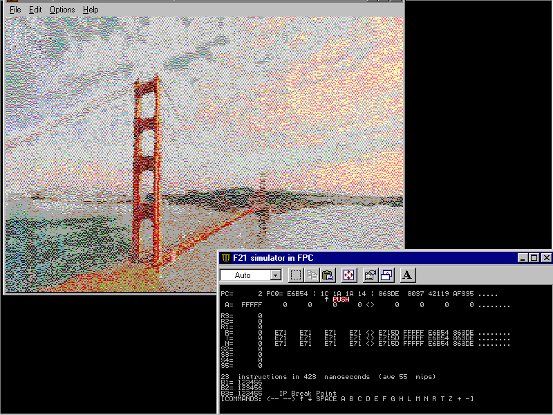 graphic
image of golden gate bridge in f21 simulator