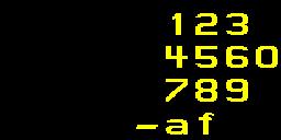 decimal number entry keyboard map