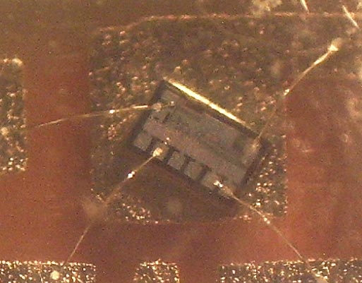 closeup of integrated circuit